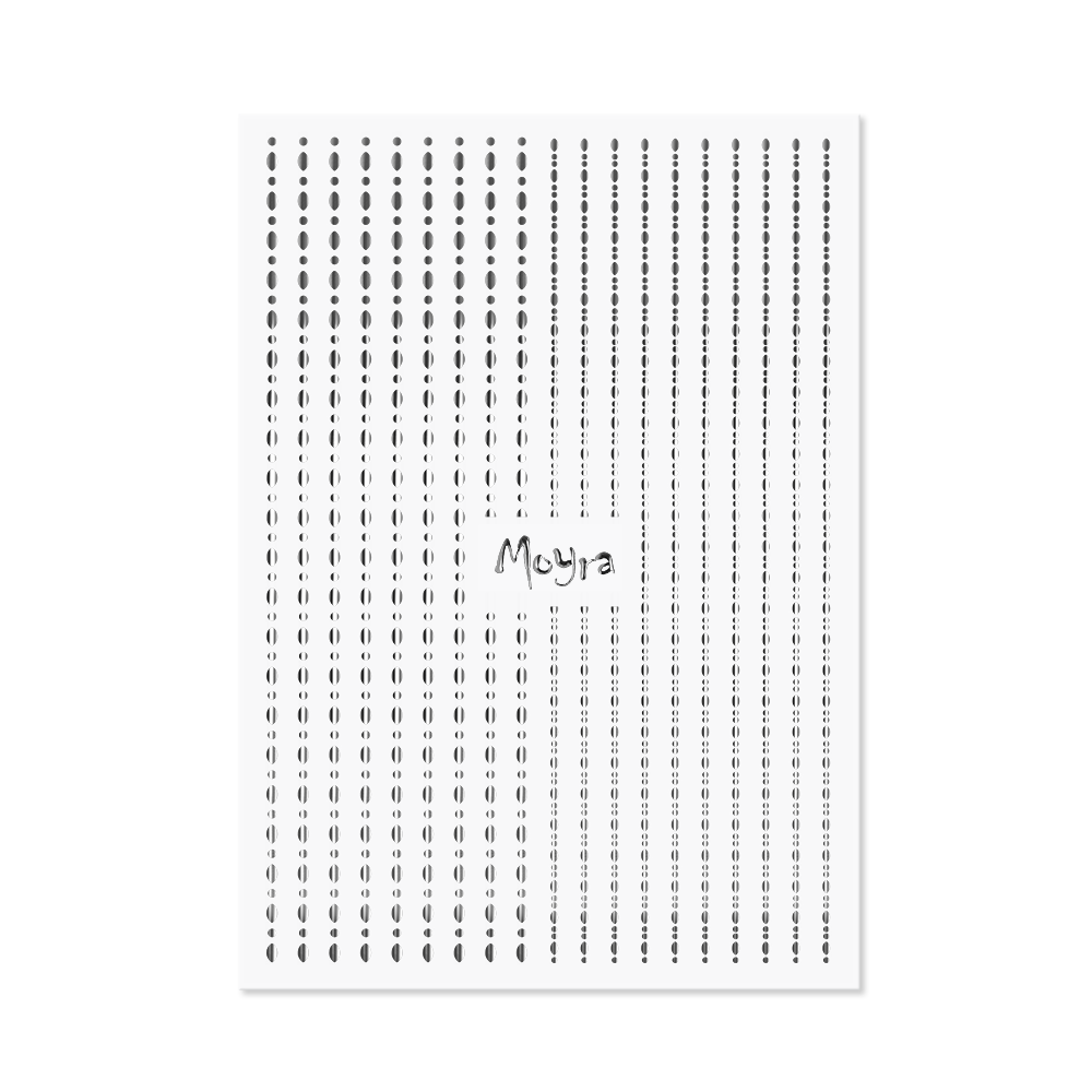 Moyra Nail Art Strips - Dots - No. 2 - Silver