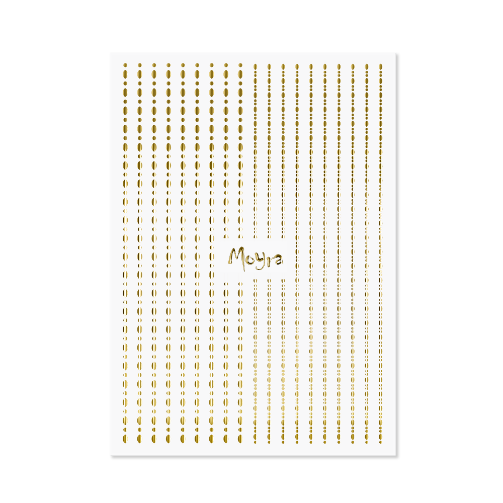 Moyra Nail Art Strips - Dots - No. 1 - Gold