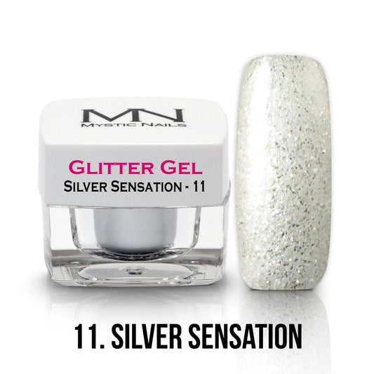 Mystic Nails - Glitter Gel - no.011. - Silver Sensation