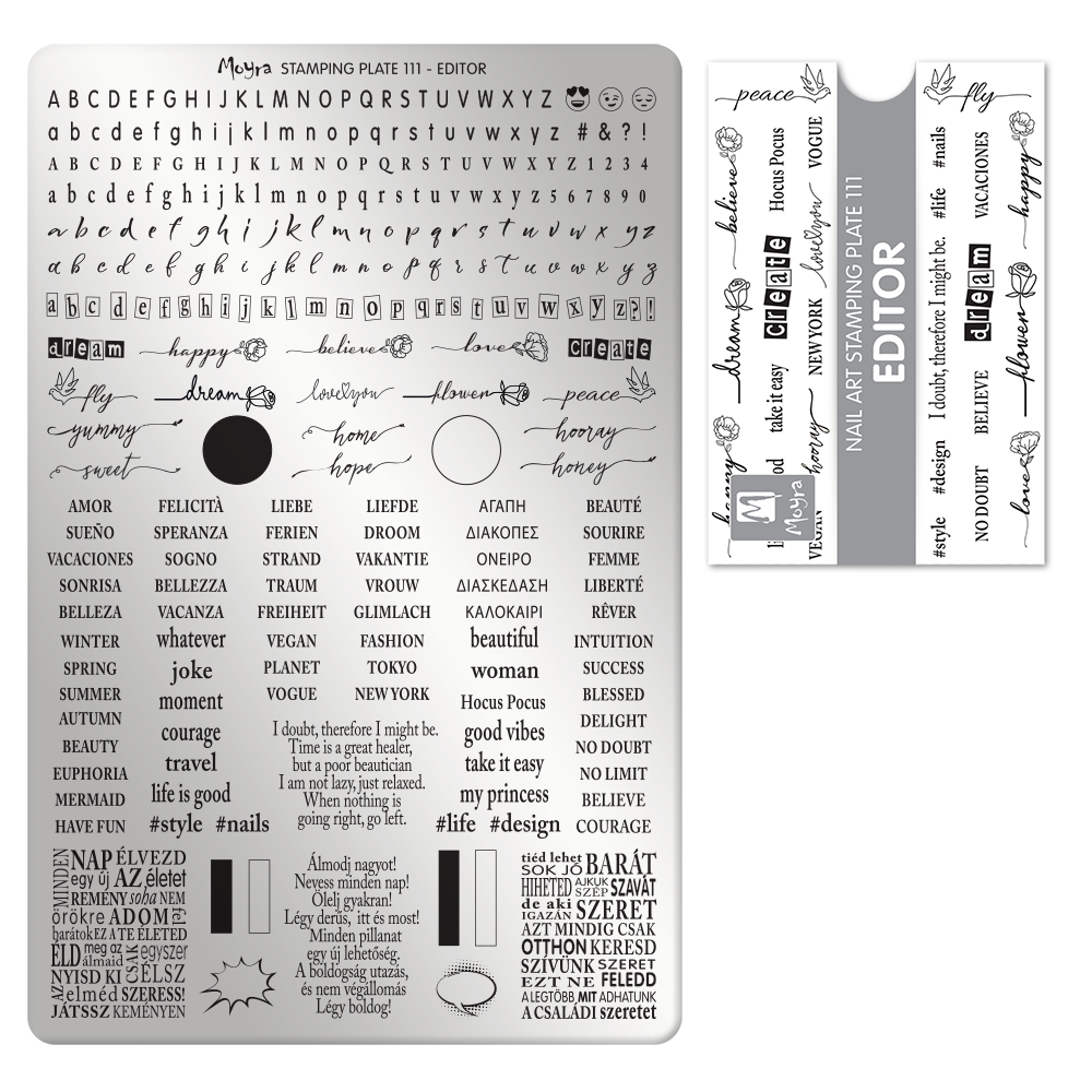 Moyra Stamping Plate - 111 - Editor