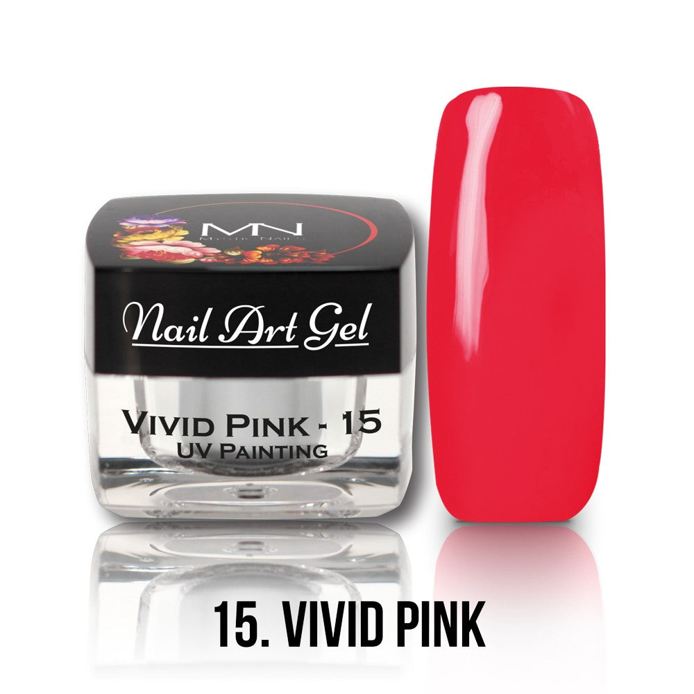 Mystic Nails - Nail Art Gel - 015 - Vivid Pink