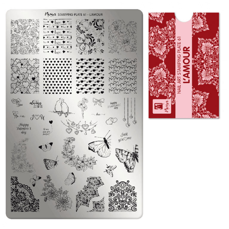 Moyra Stamping Plate - 61 - L'amour