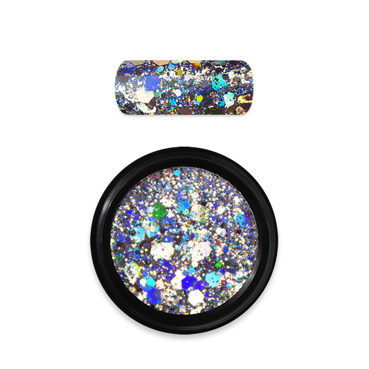 Moyra - Holo glitter mix - 01 - Silver