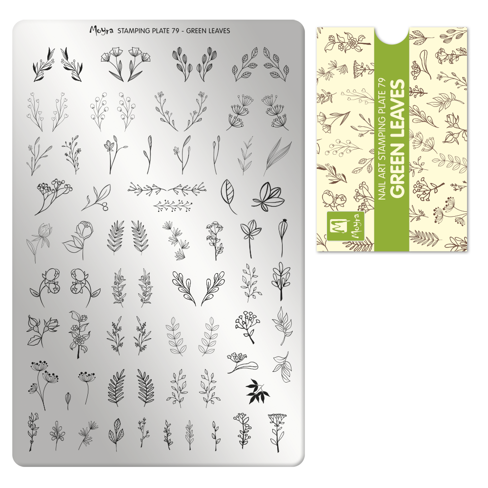 Moyra Stamping Plate - 79 - Green leaves