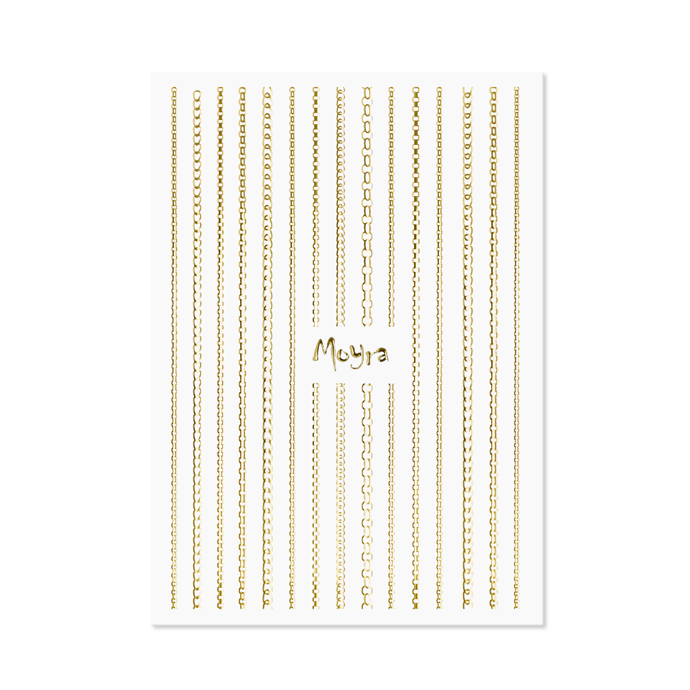 Moyra Nail Art Strips - Chain - No.01 - Gold