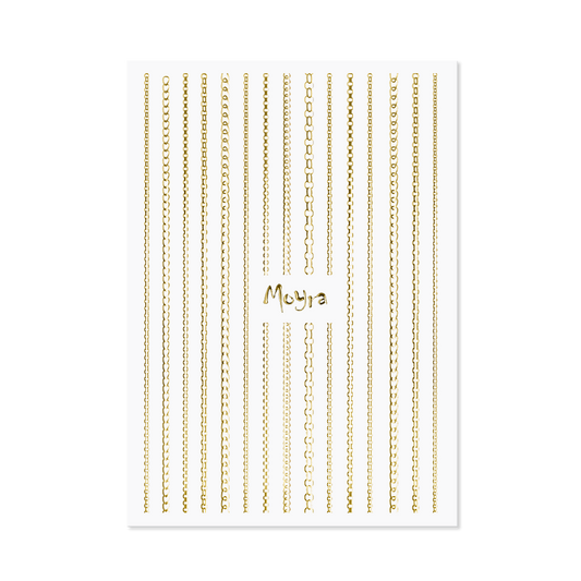 Moyra Nail Art Strips - Chain - No.01 - Gold