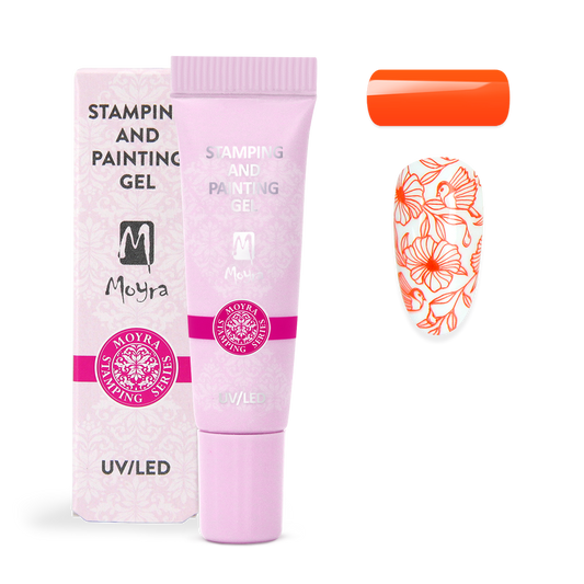 Moyra Stamping and painting gel - No.11 Vivid orange