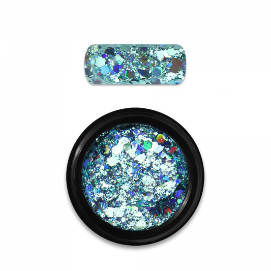 Moyra - Holo glitter mix - 04 - Turquoise