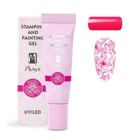 Moyra Stamping and painting gel - No.13 Vivid pink