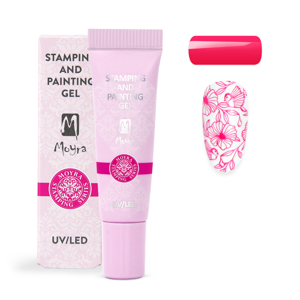 Moyra Stamping and painting gel - No.13 Vivid pink