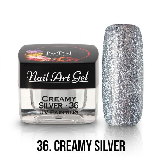 Mystic Nails - Nail Art Gel - 036 - Creamy Silver