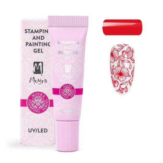 Moyra Stamping and painting gel - No.04 Red