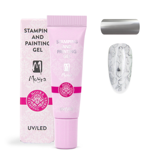 Moyra Stamping and painting gel - No.08  Chrome Silver