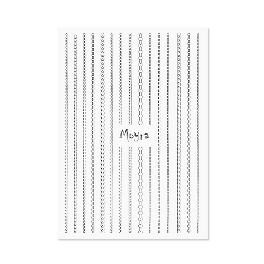 Moyra Nail Art Strips - Chain - No.02 - Silver