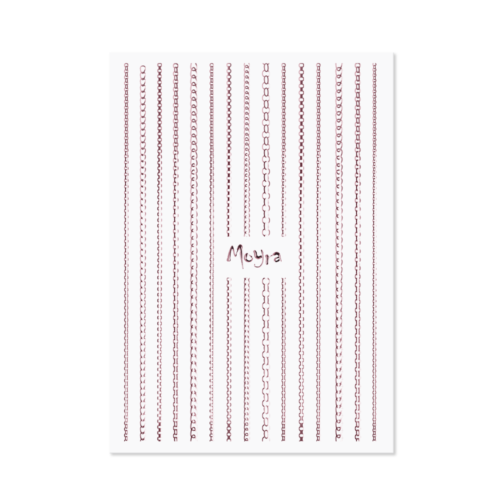 Moyra Nail Art Strips - Chain - No.03 - Rose Gold