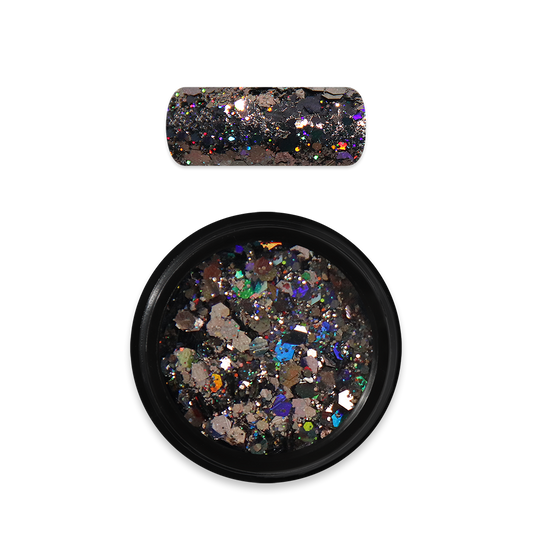 Moyra - Holo glitter mix - 10 - Black