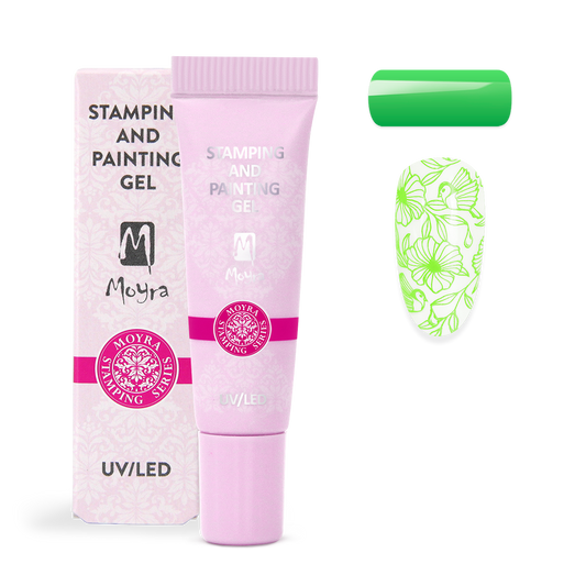 Moyra Stamping and painting gel - No.09 Vivid green